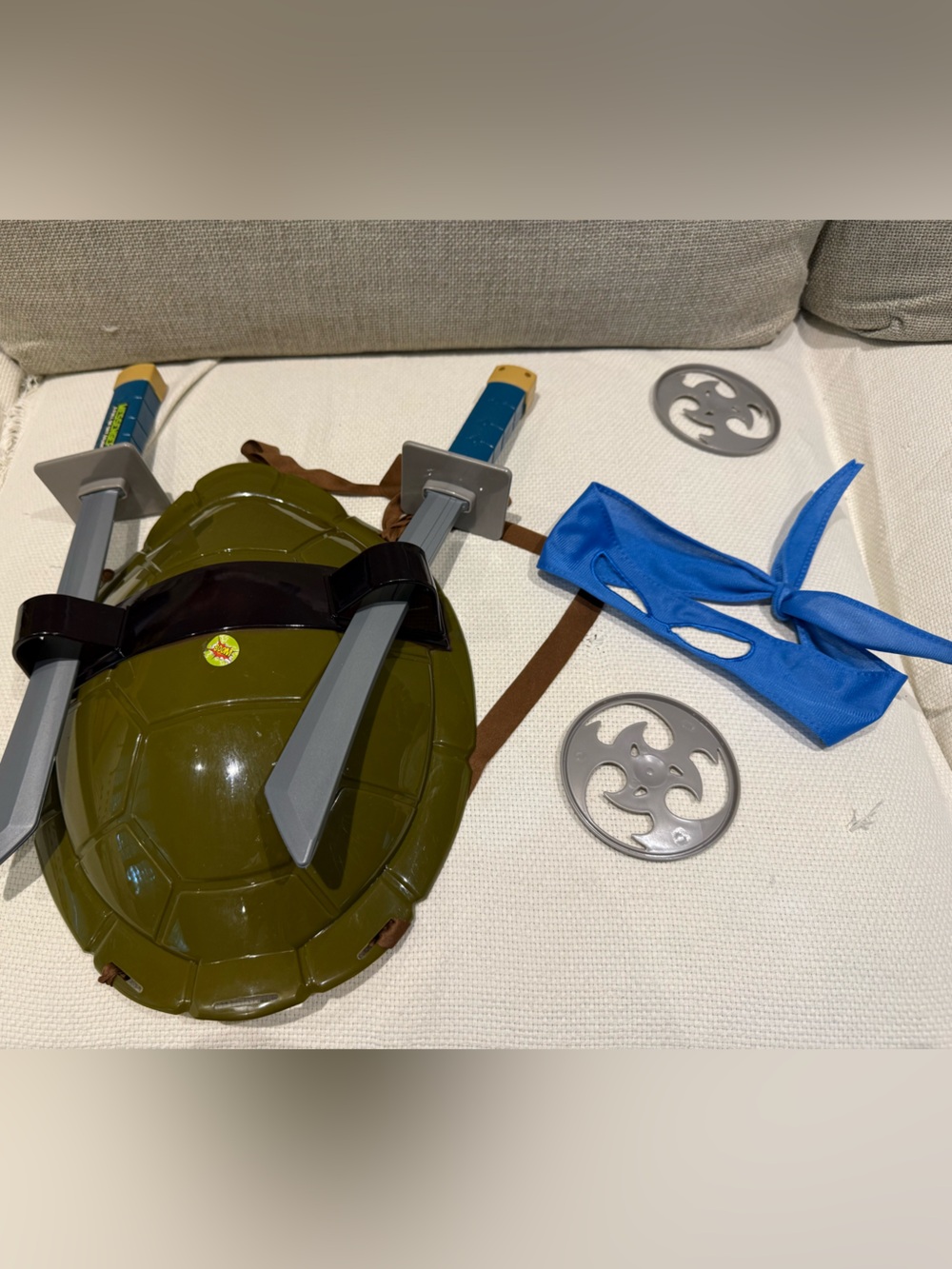 Ninja Turtles Costume Set Shell Mask  & Throwing Discs Kids